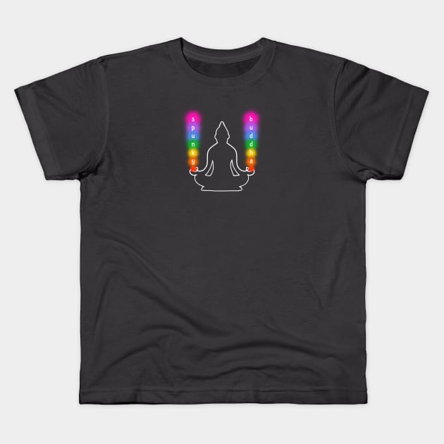 Chakra Buddha (Light) Kids T-Shirt by Spunky Buddha